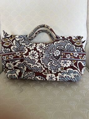 Vera Bradley Quilted Floral Weekender Bag in Brien and light blue